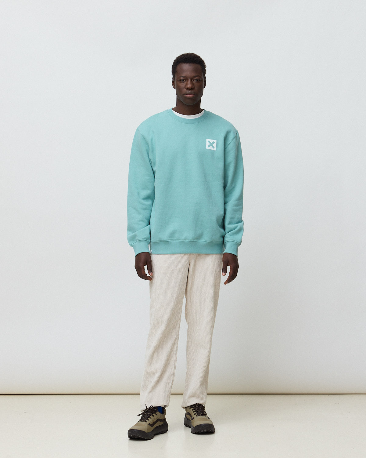 Imagen 3 de Sudadera de hombre de 100% algodón orgánico nature dusty acqua - Blue Banana - Turquesa Turquesa