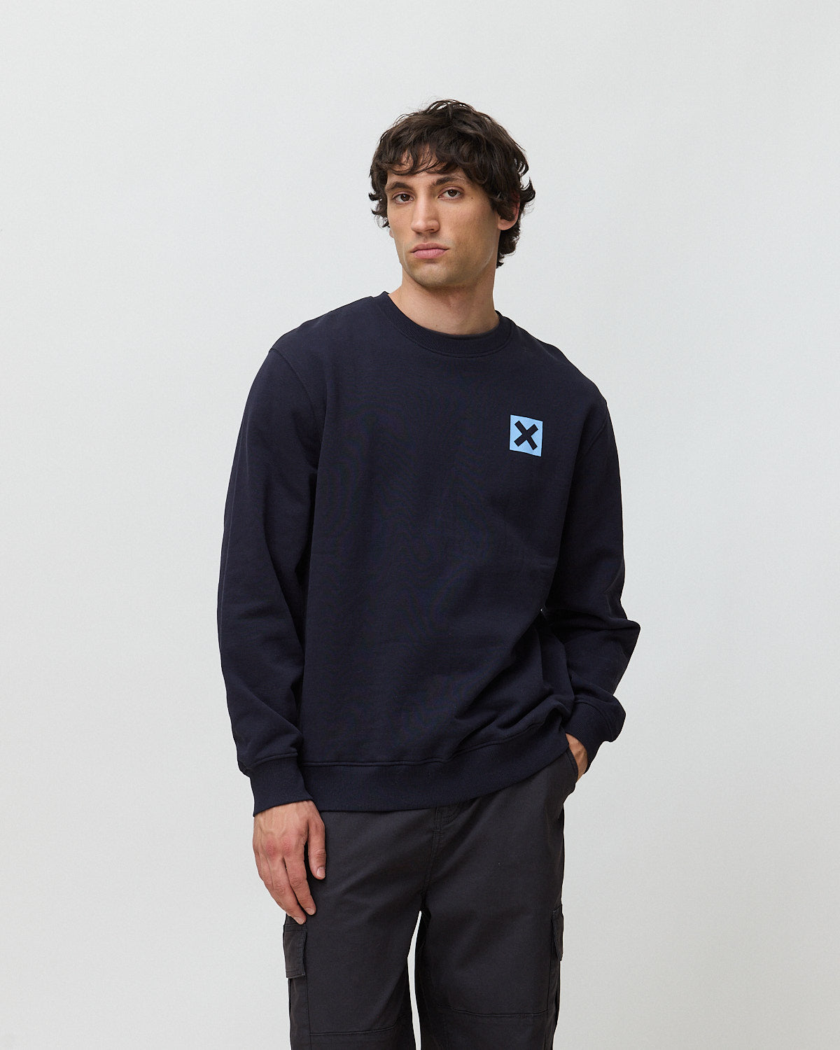 Imagen 1 de Sudadera de hombre de 100% algodón orgánico nature azul marino Azul marino