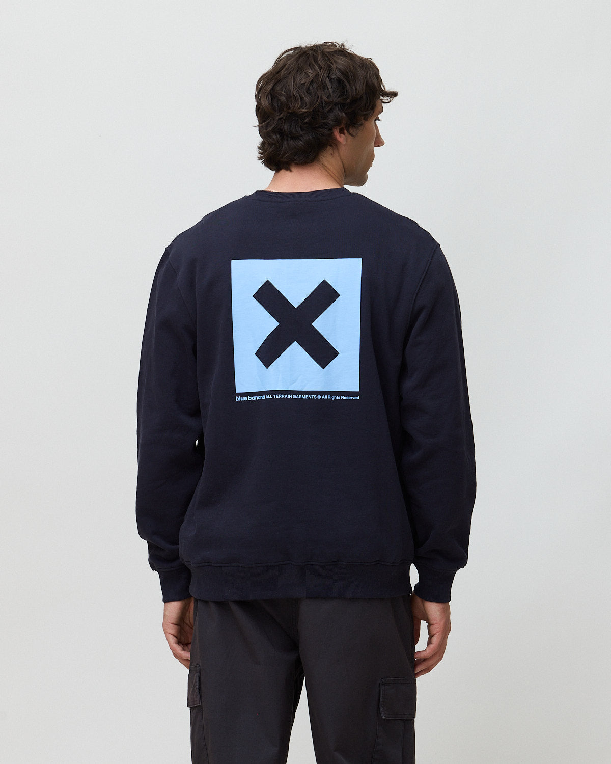 Imagen 2 de Sudadera de hombre de 100% algodón orgánico nature - Blue Banana - Azul marino Azul marino