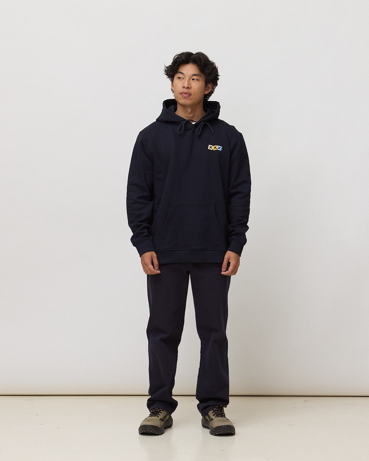 Sudadera con capucha de hombre de 100% algodón orgánico dice - Blue Banana - Azul marino Azul marino-3