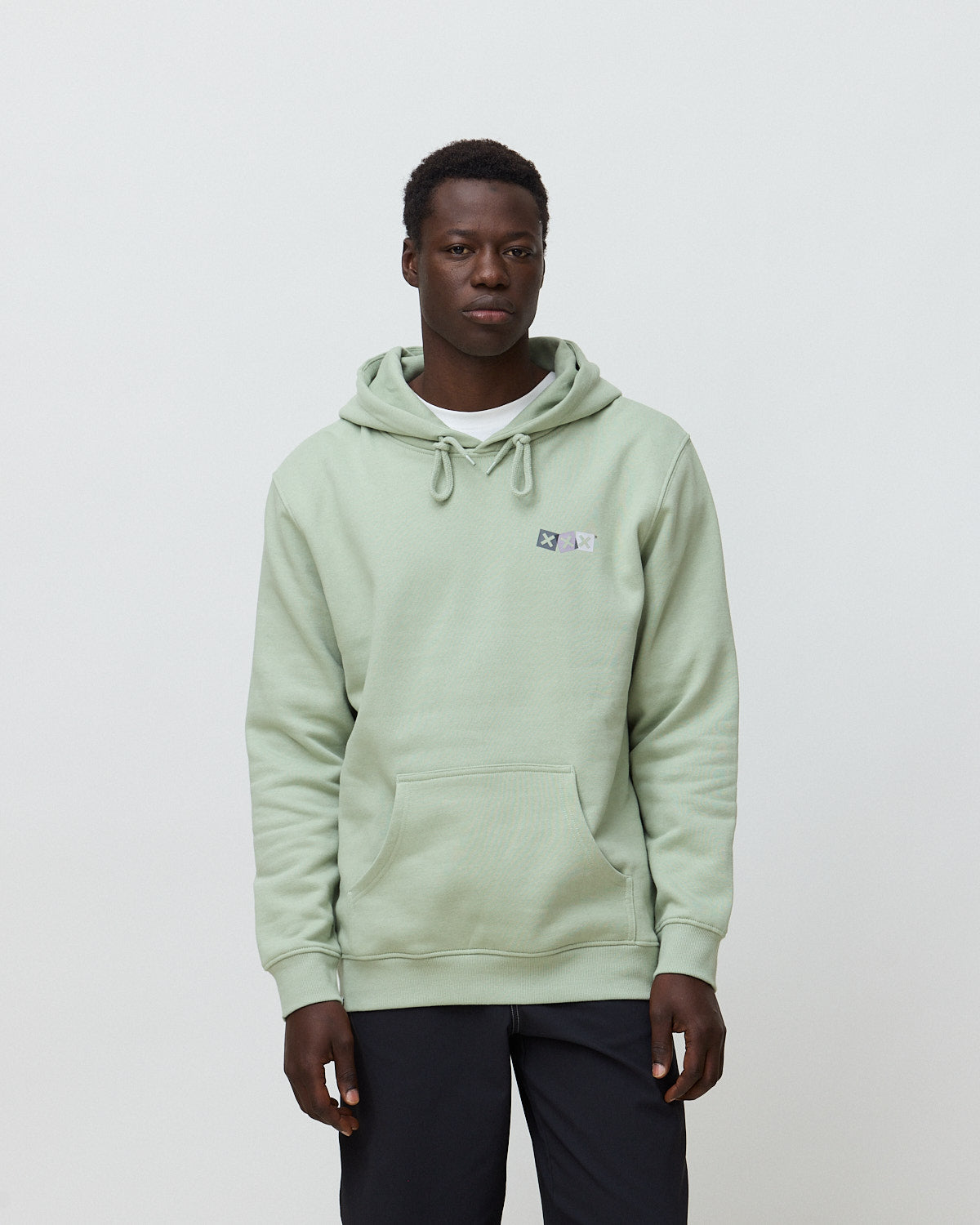 Imagen 0 de Sudadera con capucha de hombre de 100% algodón orgánico dice sage Verde claro