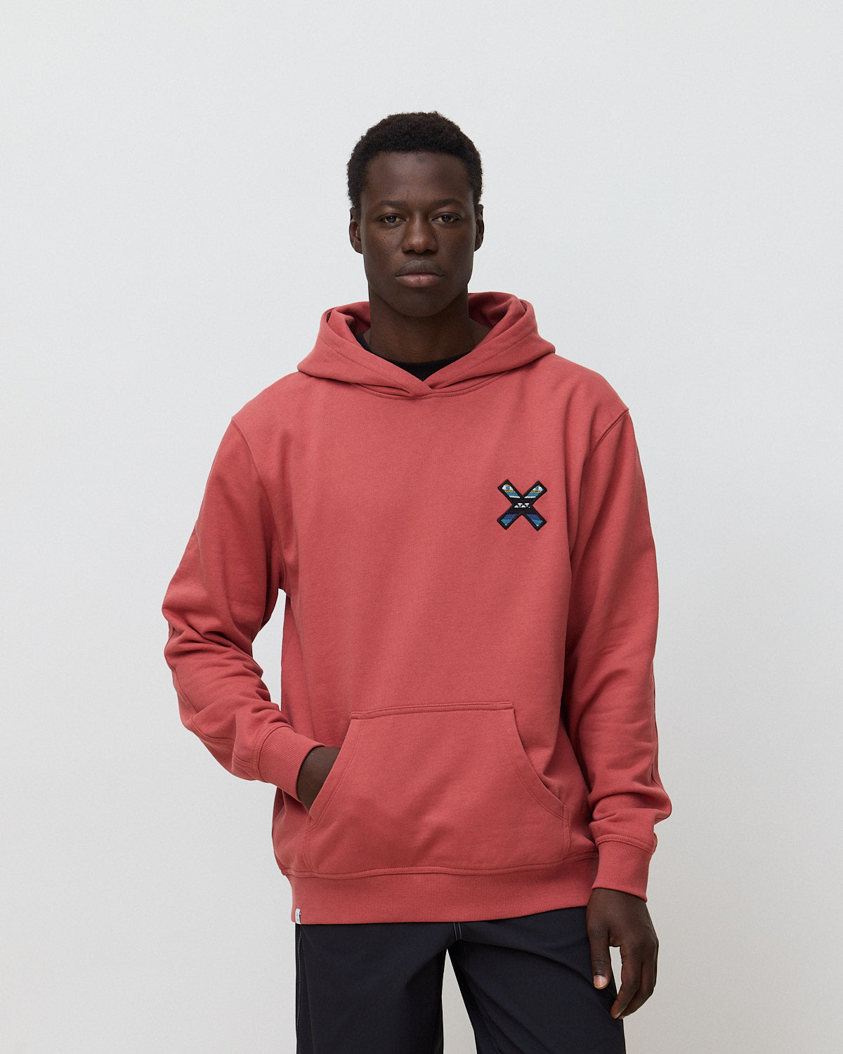 Imagen 1 de Sudadera con capucha de hombre de 100% algodón orgánico nederland brick Rojo Teja