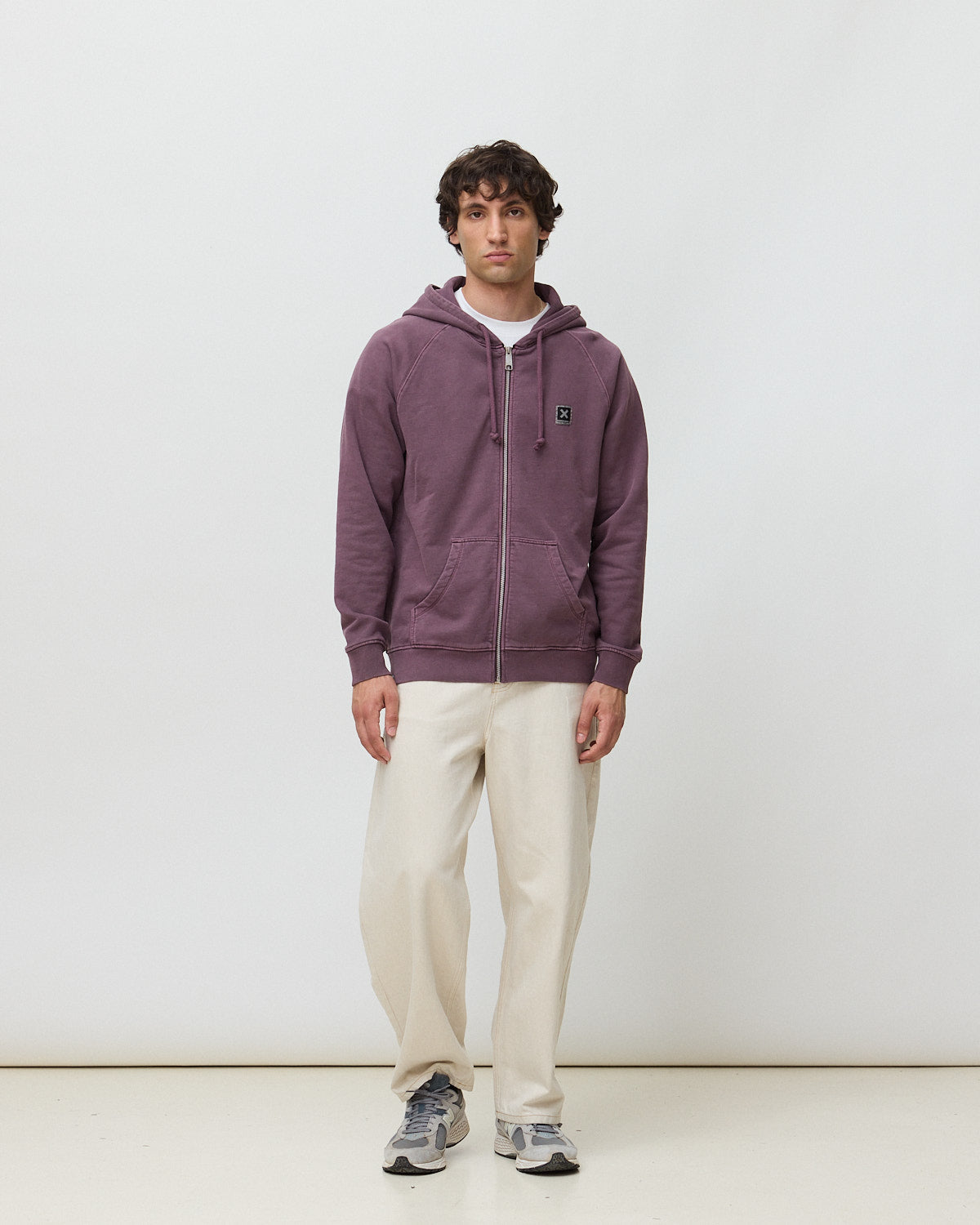 Sudadera con capucha de hombre de 100% algodón orgánico iconic full zip cherry - Blue Banana - Cereza / Rosa Cereza / Rosa-3