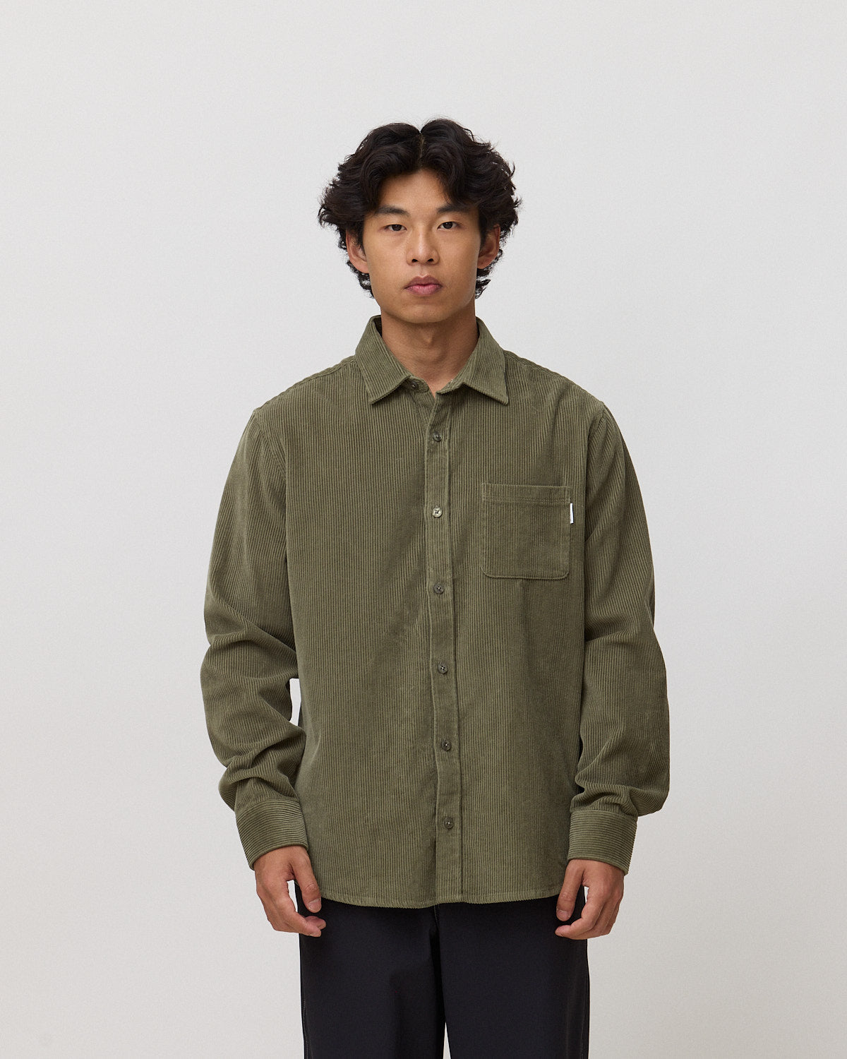 Sobrecamisa de hombre river olive green - Blue Banana - Verde Oliva Verde Oliva-1