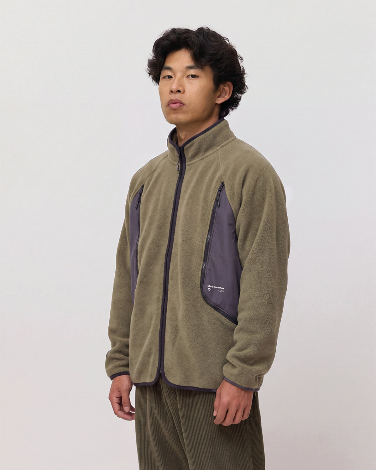 Chaqueta técnica polar con cremallera de hombre tech olive green - Blue Banana - Verde Oliva Verde Oliva-1