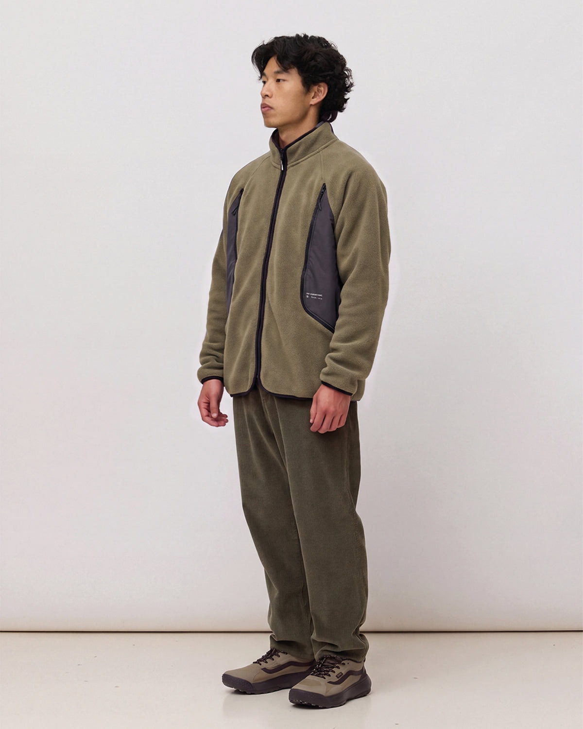 Chaqueta técnica polar con cremallera de hombre tech olive green - Blue Banana - Verde Oliva Verde Oliva-3
