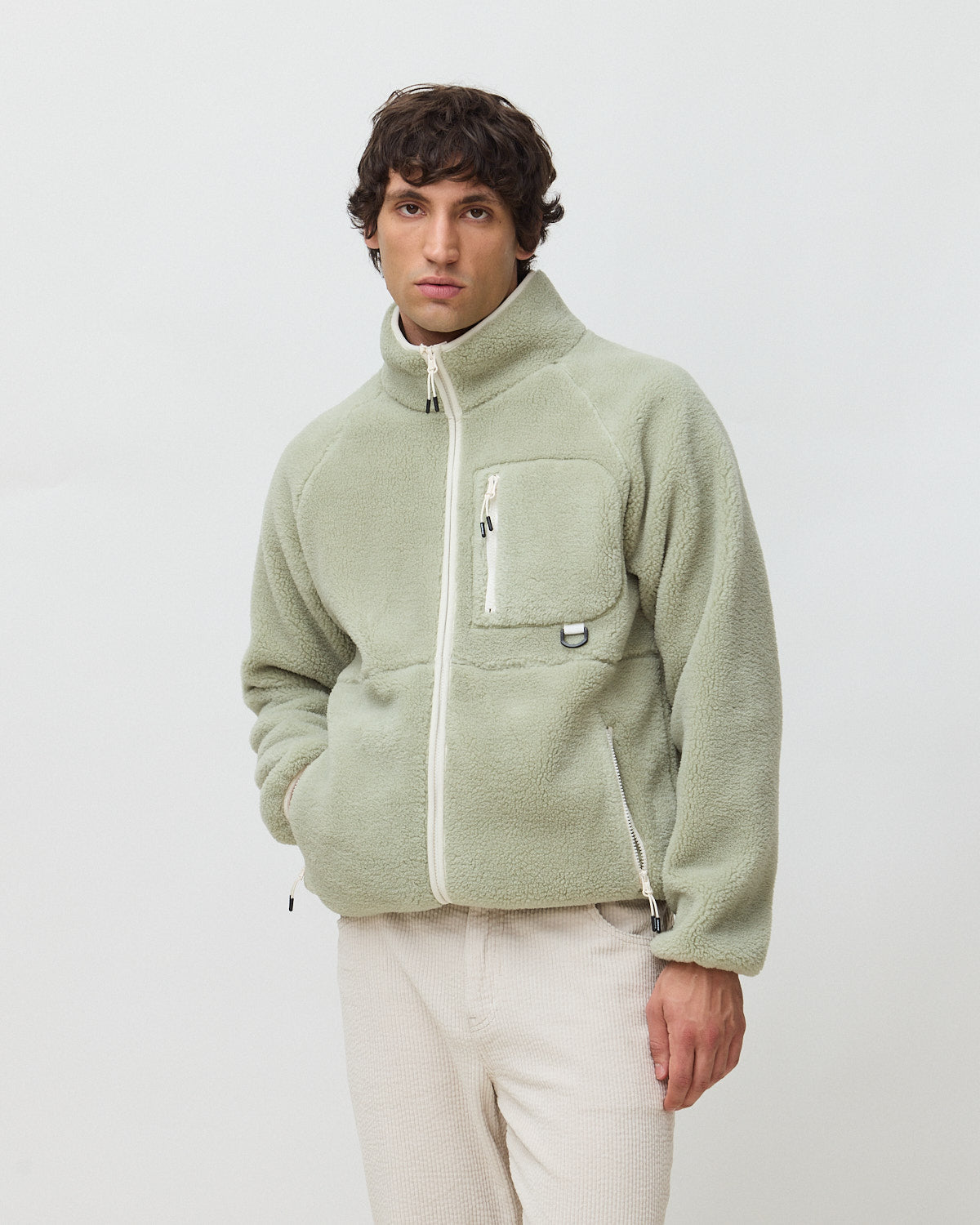 Chaqueta polar de hombre core sage - Blue Banana - Verde claro Verde claro-1