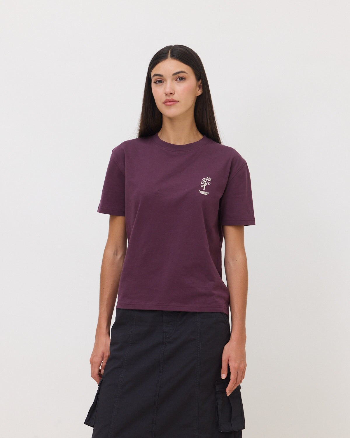 Camiseta de mujer de algodón orgánico field cherry - Blue Banana - Cereza / Rosa Cereza / Rosa-1