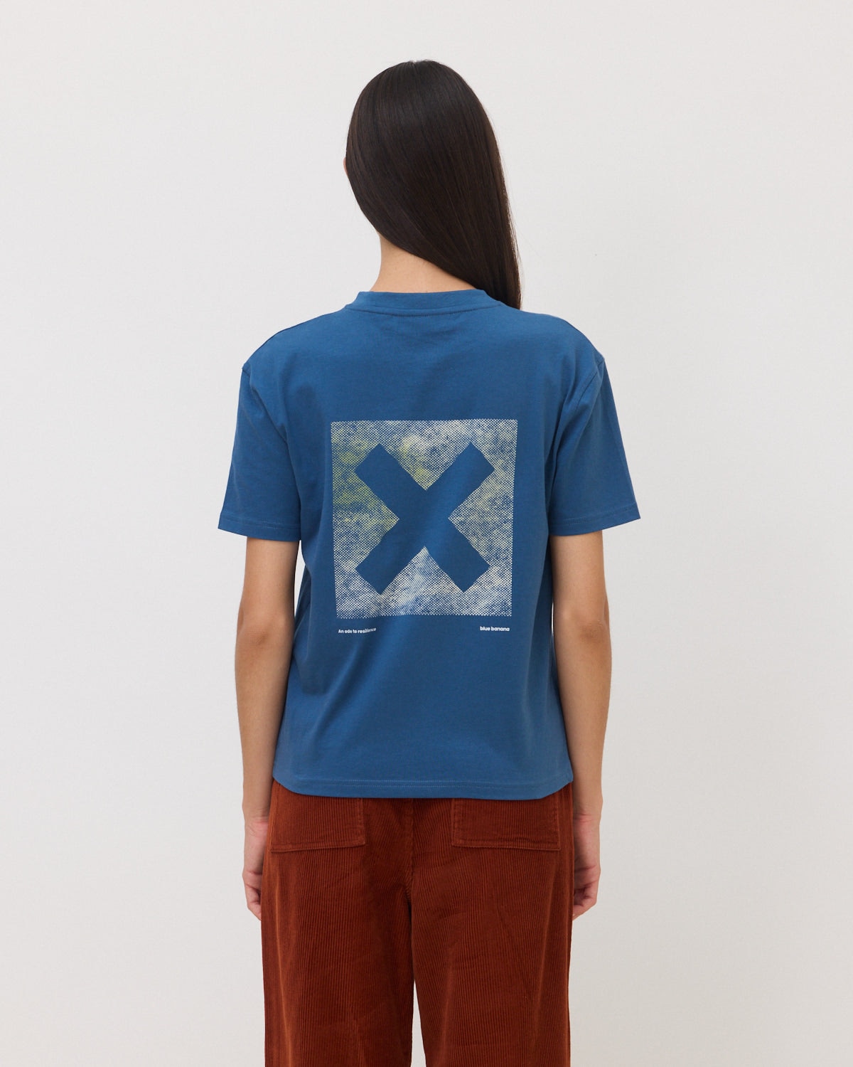 Camiseta de mujer de algodón orgánico nature indigo blue - Blue Banana - Azul Azul-2