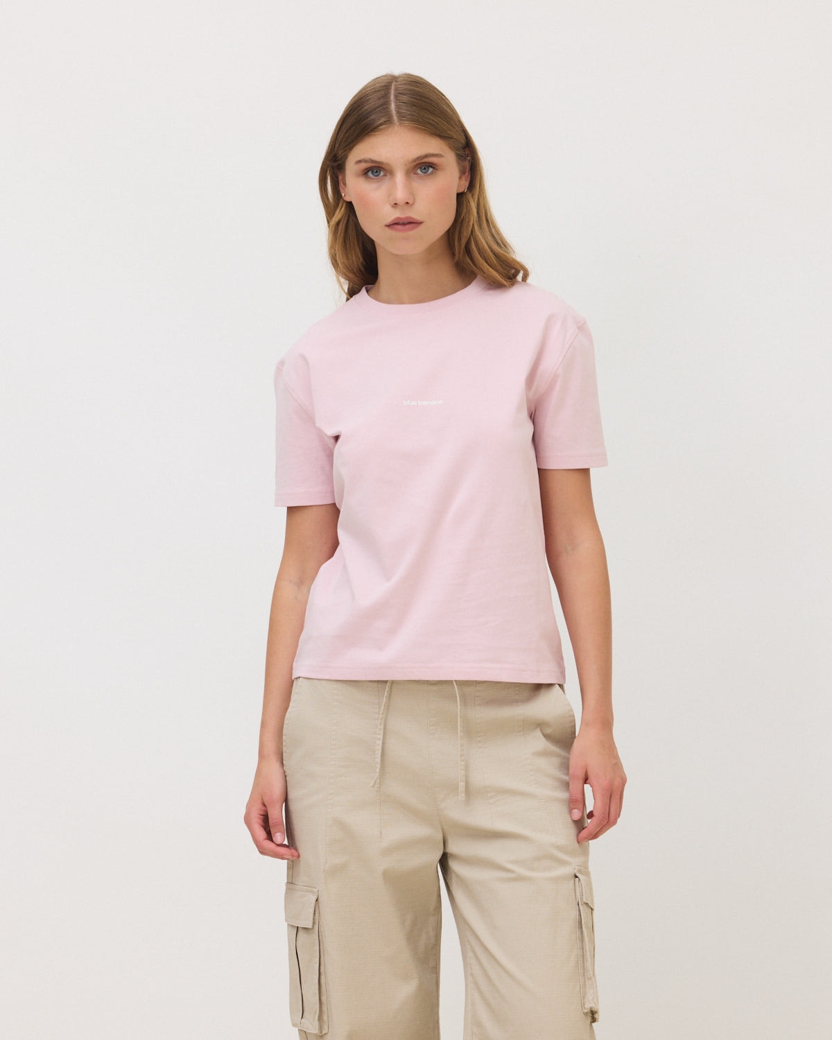 Camiseta de mujer de algodón orgánico nature light pink - Blue Banana - Rosa claro Rosa claro-1