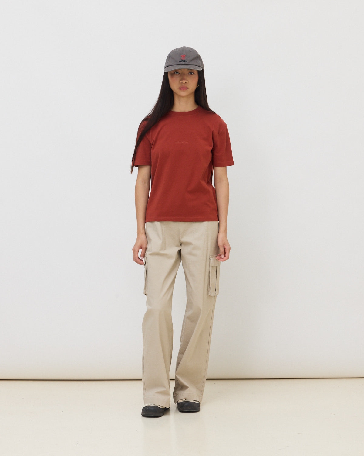Camiseta de mujer de algodón orgánico reef terra - Blue Banana - Rojo Teja Rojo Teja-3