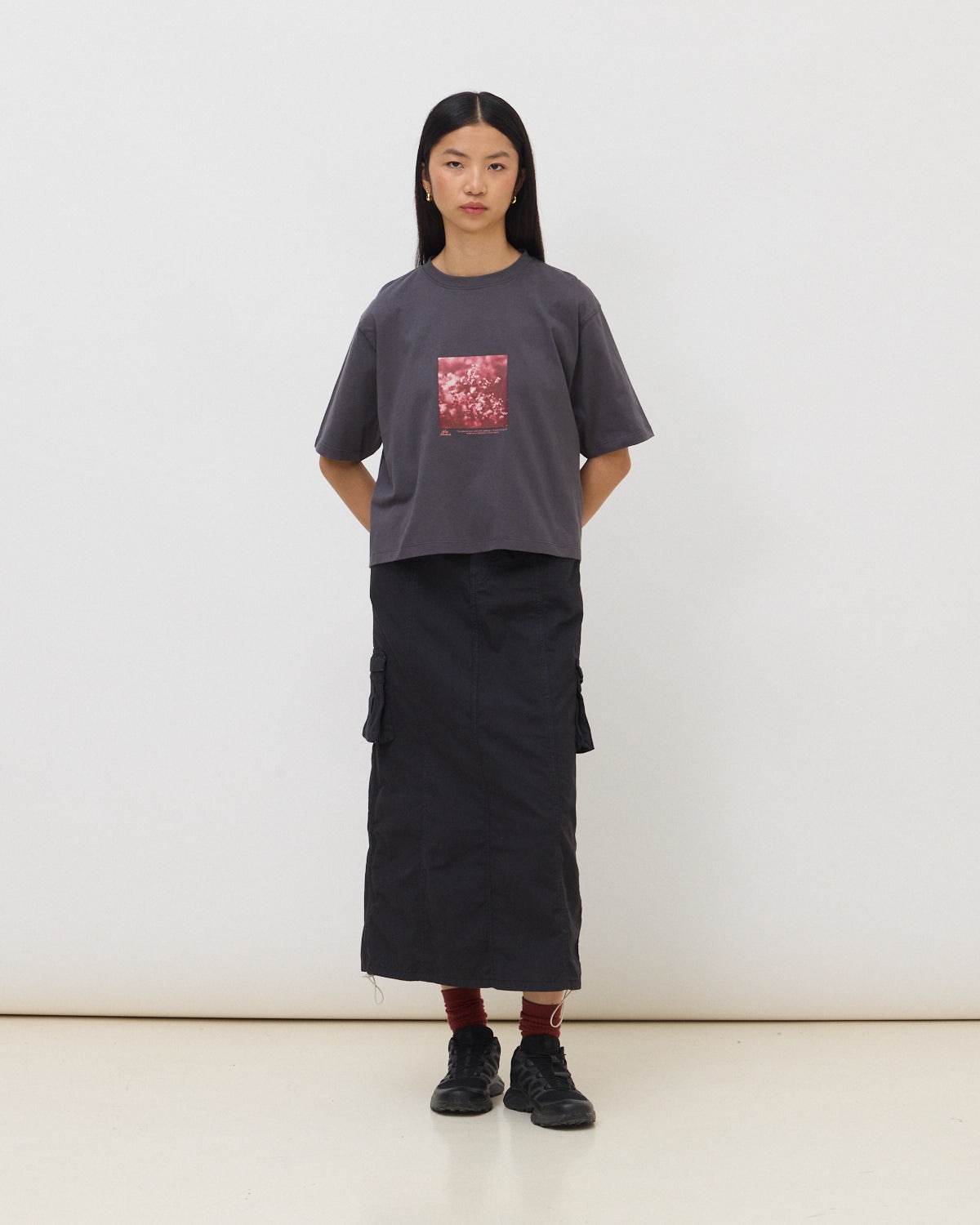 Camiseta de mujer de algodón orgánico heather antracita - Blue Banana - Acacia / Antracita Acacia / Antracita-3