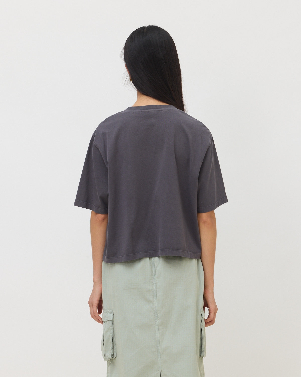 Camiseta de mujer de algodón orgánico signature antracita - Blue Banana - Acacia / Antracita Acacia / Antracita-2