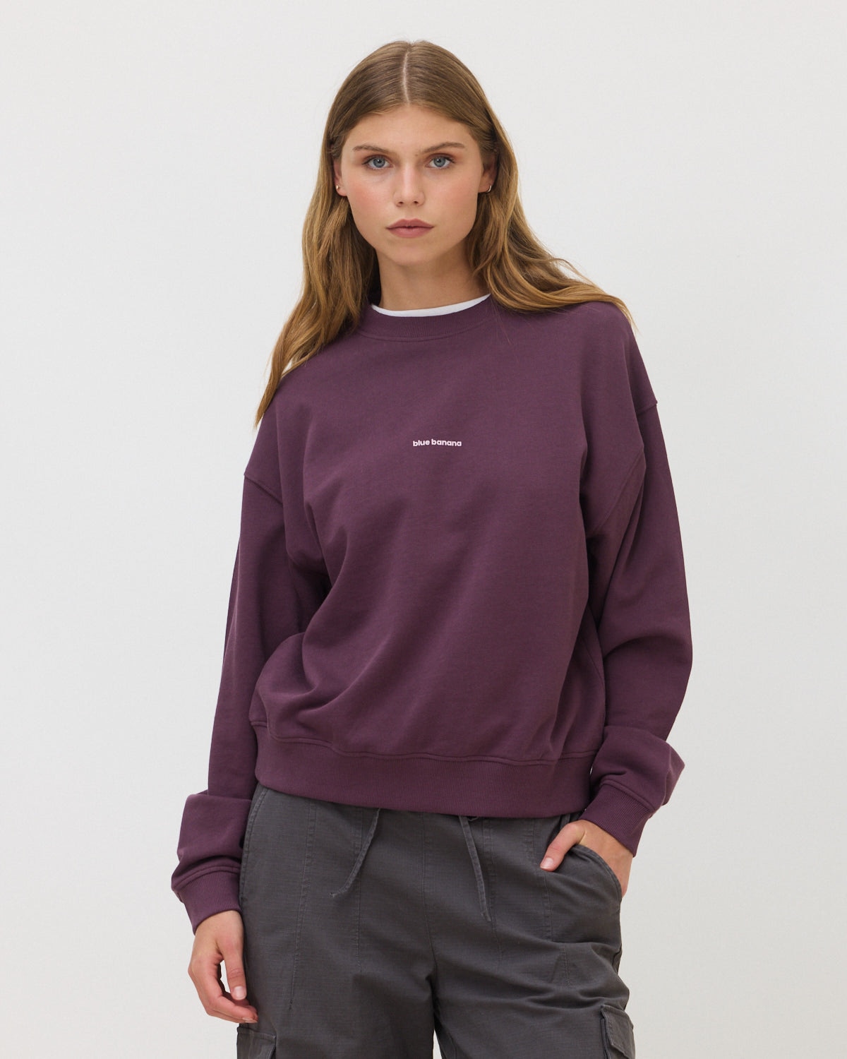 Imagen 0 de Sudadera de mujer de 100% algodón orgánico nature cherry Cereza / Rosa