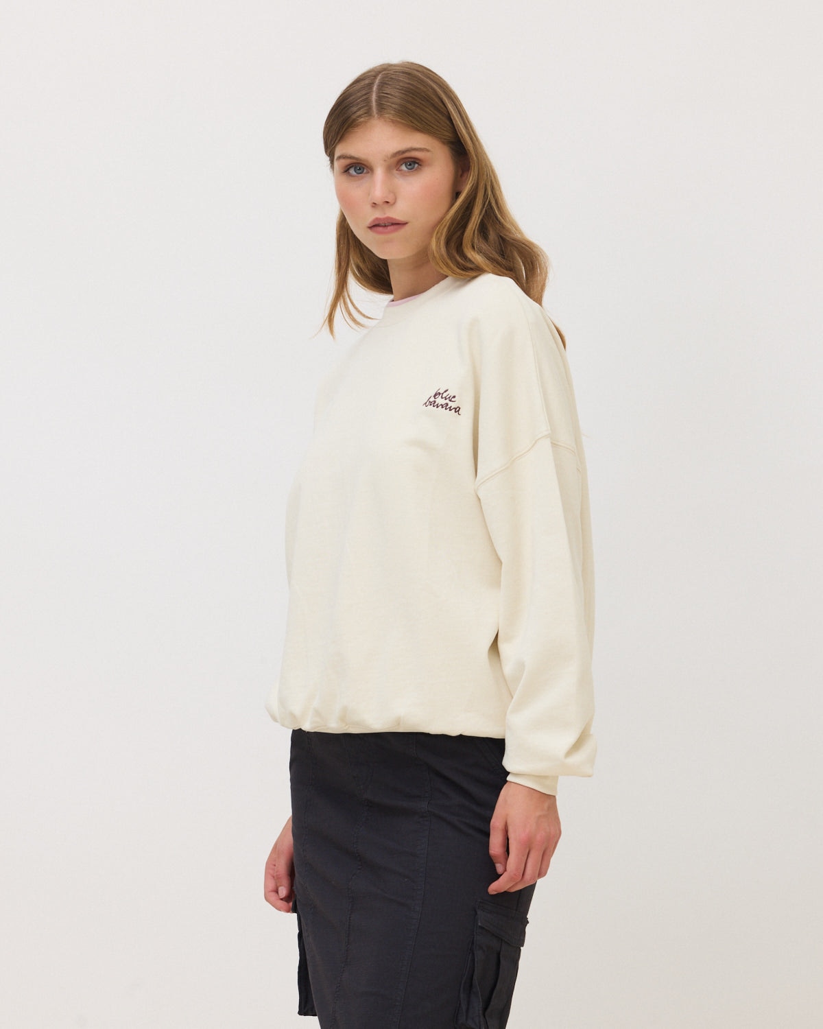 Sudadera de mujer de 100% algodón orgánico field - Blue Banana - Blanco roto Blanco roto-1