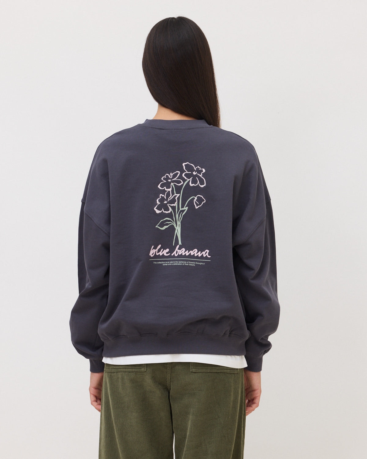 Sudadera de mujer de 100% algodón orgánico field antracita - Blue Banana - Acacia / Antracita Acacia / Antracita-2