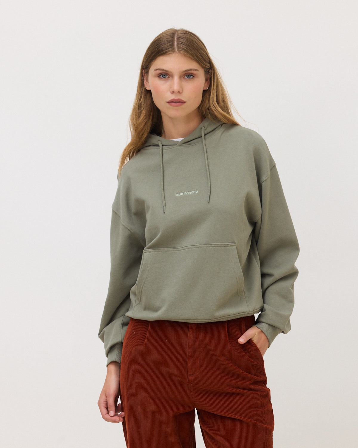 Imagen 0 de Sudadera con capucha de mujer de algodón orgánico reef olive green Verde Oliva