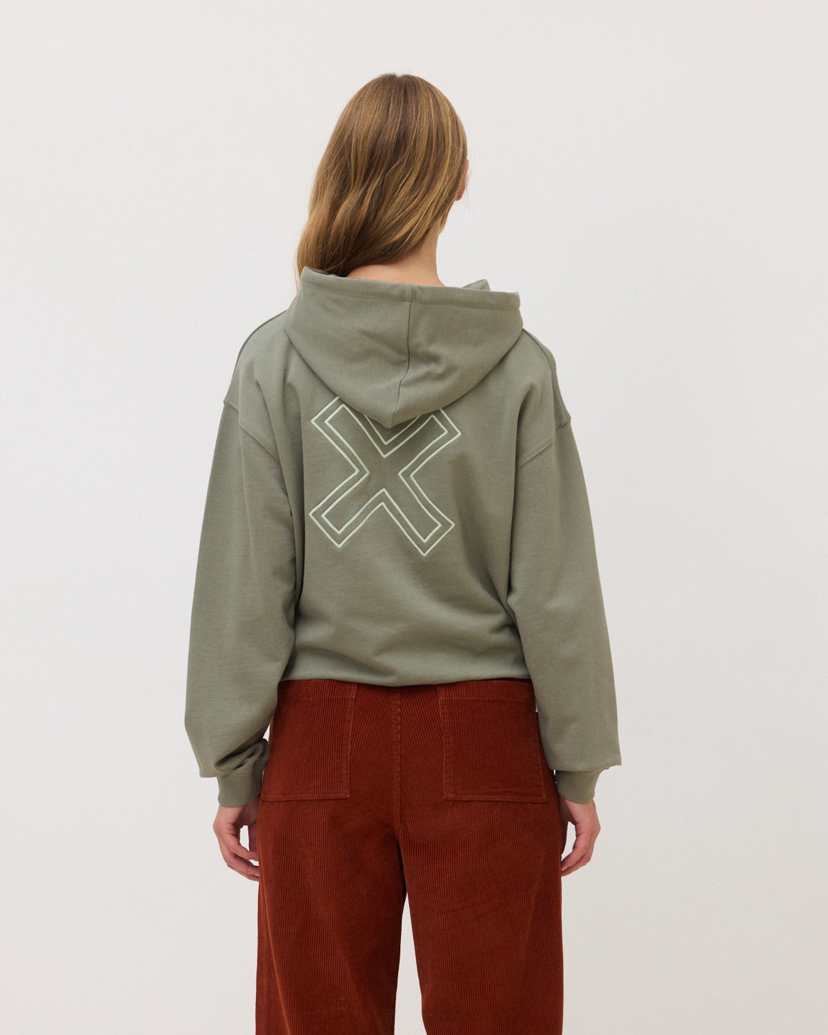 Sudadera con capucha de mujer de algodón orgánico reef olive green - Blue Banana - Verde Oliva Verde Oliva-2