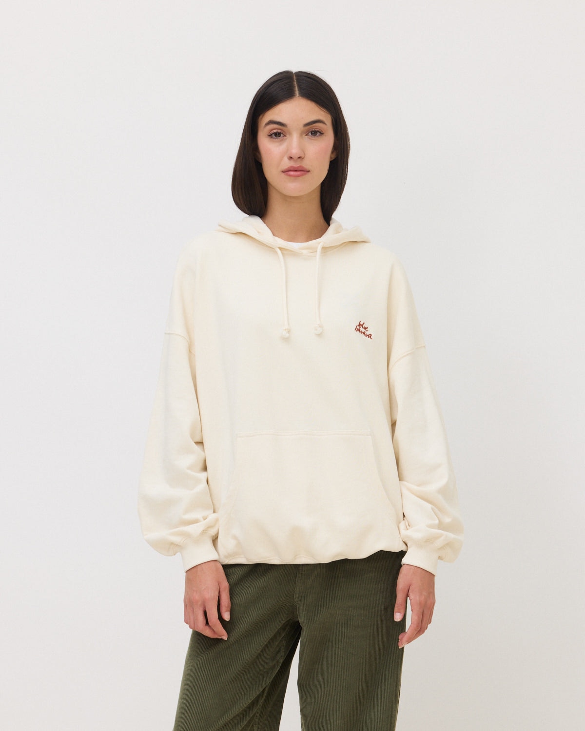Sudadera con capucha de mujer de algodón orgánico heather - Blue Banana - Blanco roto Blanco roto-1