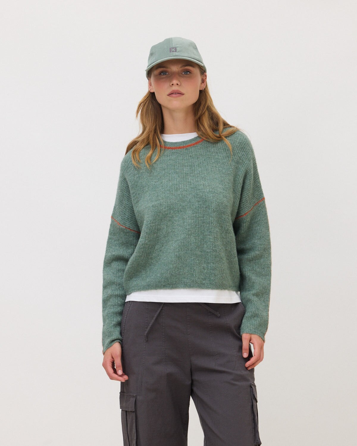Jersey de punto de mujer yarn sage - Blue Banana - Verde claro Verde claro-1