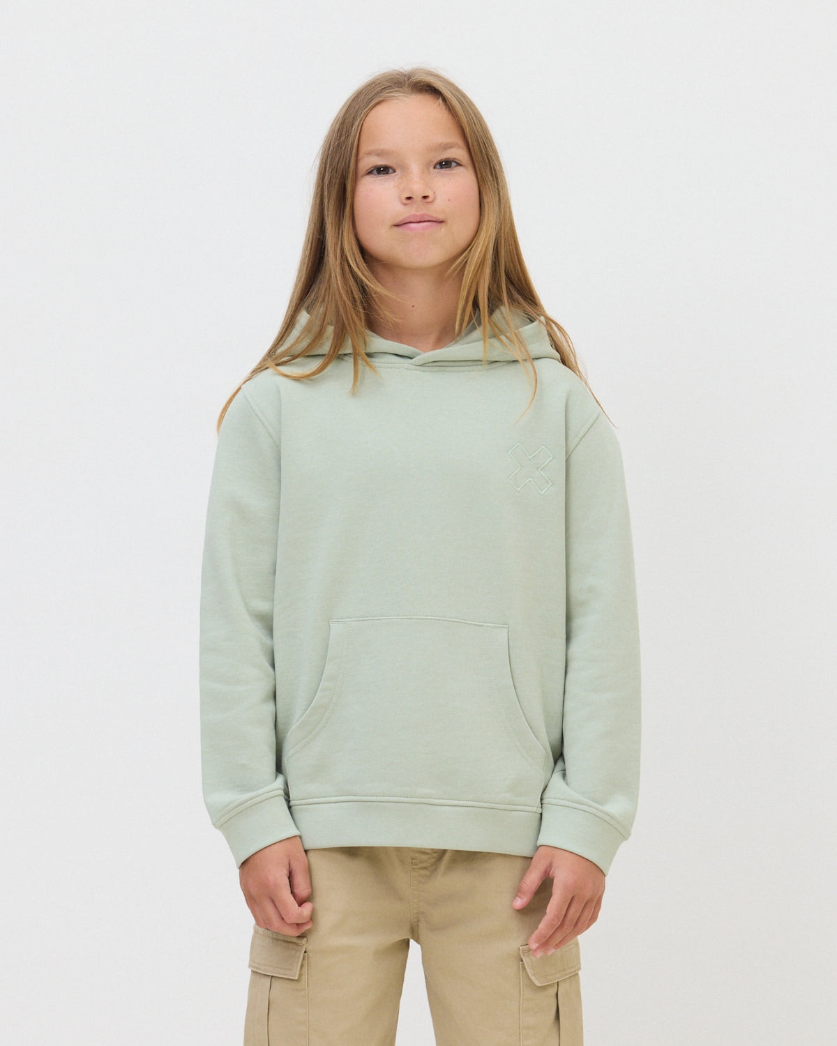 Sudadera con capucha de 100% algodón orgánico reef sage - Blue Banana - Verde claro Verde claro-1