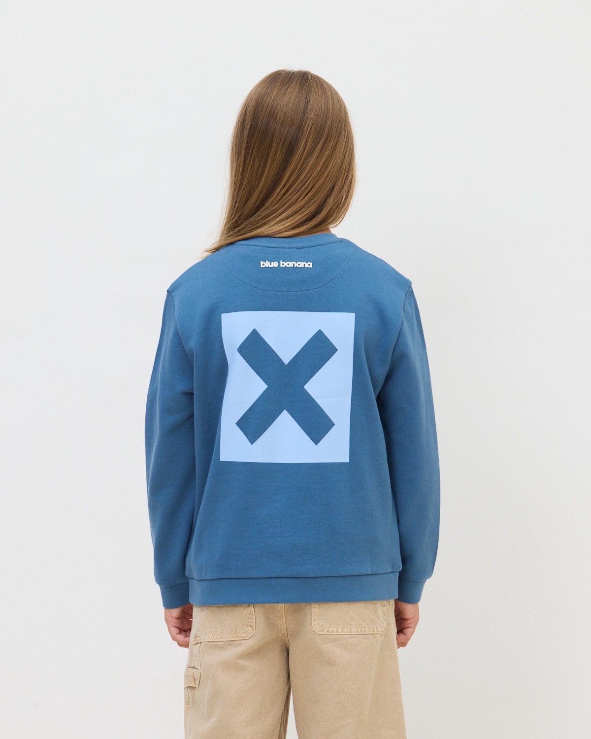 Imagen 2 de Sudadera de 100% algodón orgánico nature indigo blue - Blue Banana - Azul Azul