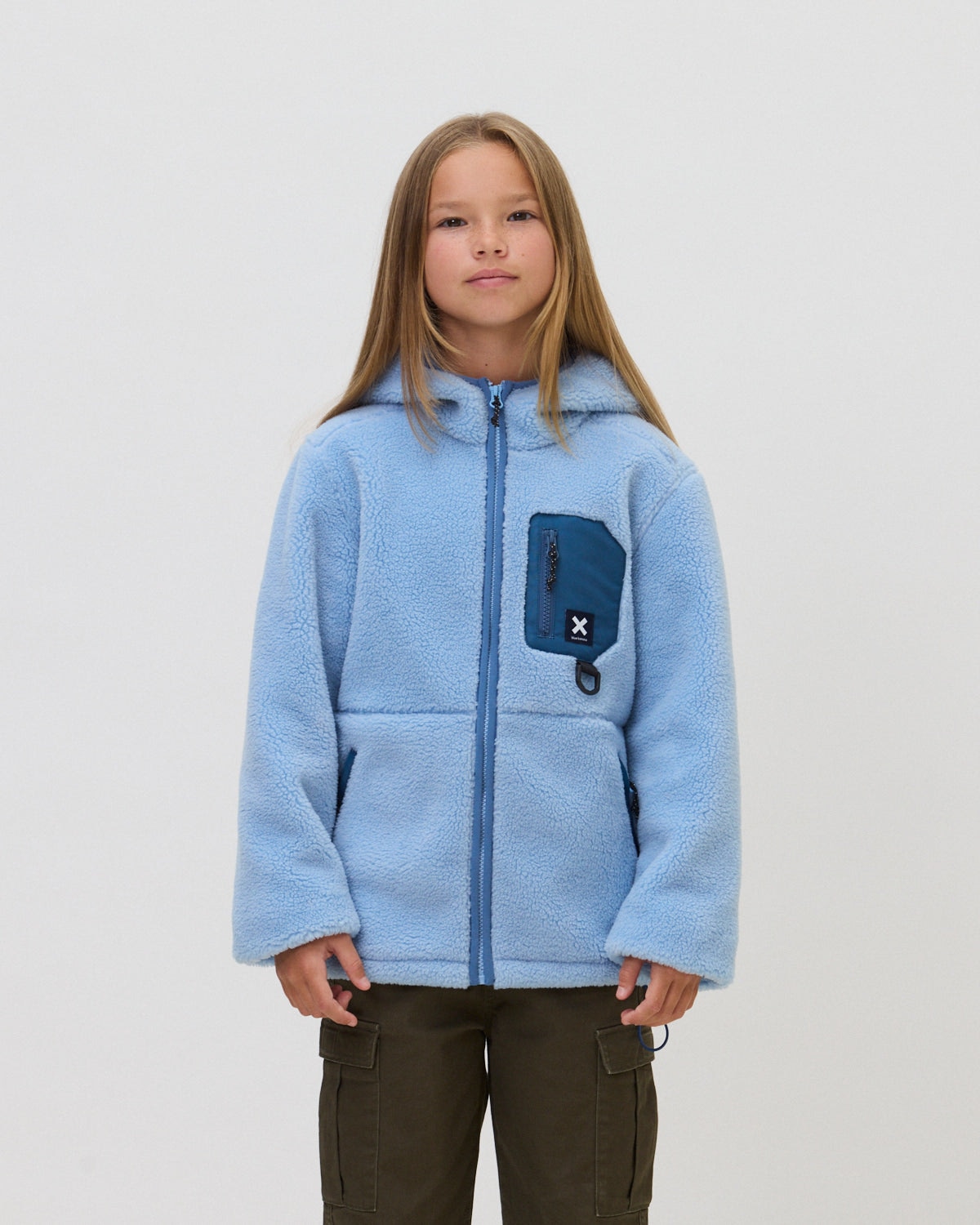 Imagen 1 de Forro polar con capucha barry light blue Azul claro