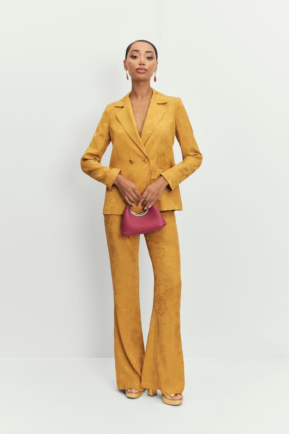 Imagen 0 de Pantalón de vestir de mujer en jacquard corte flare