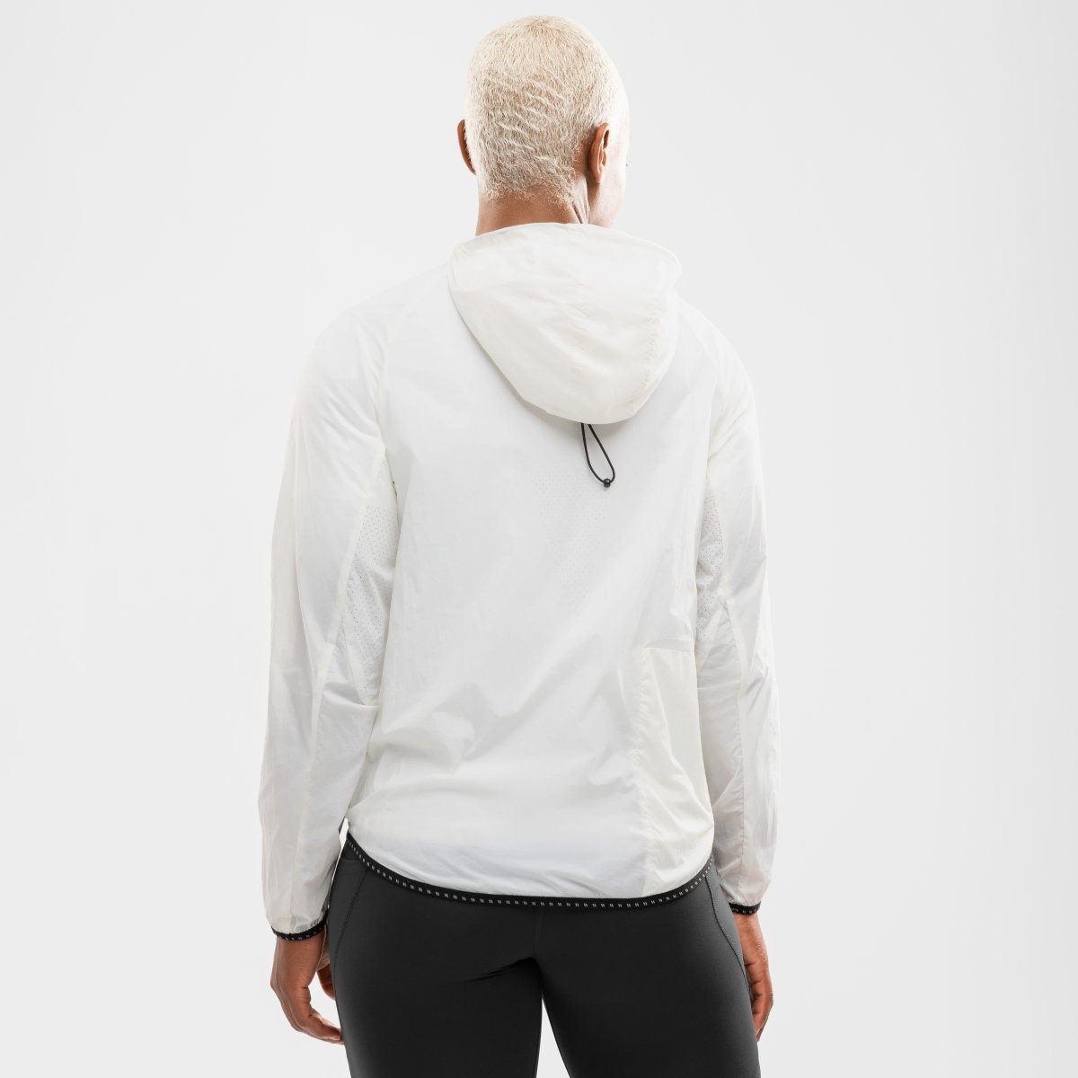 Imagen 2 de Chaqueta cortavientos running mujer Alia Siroko - Blanco Blanco