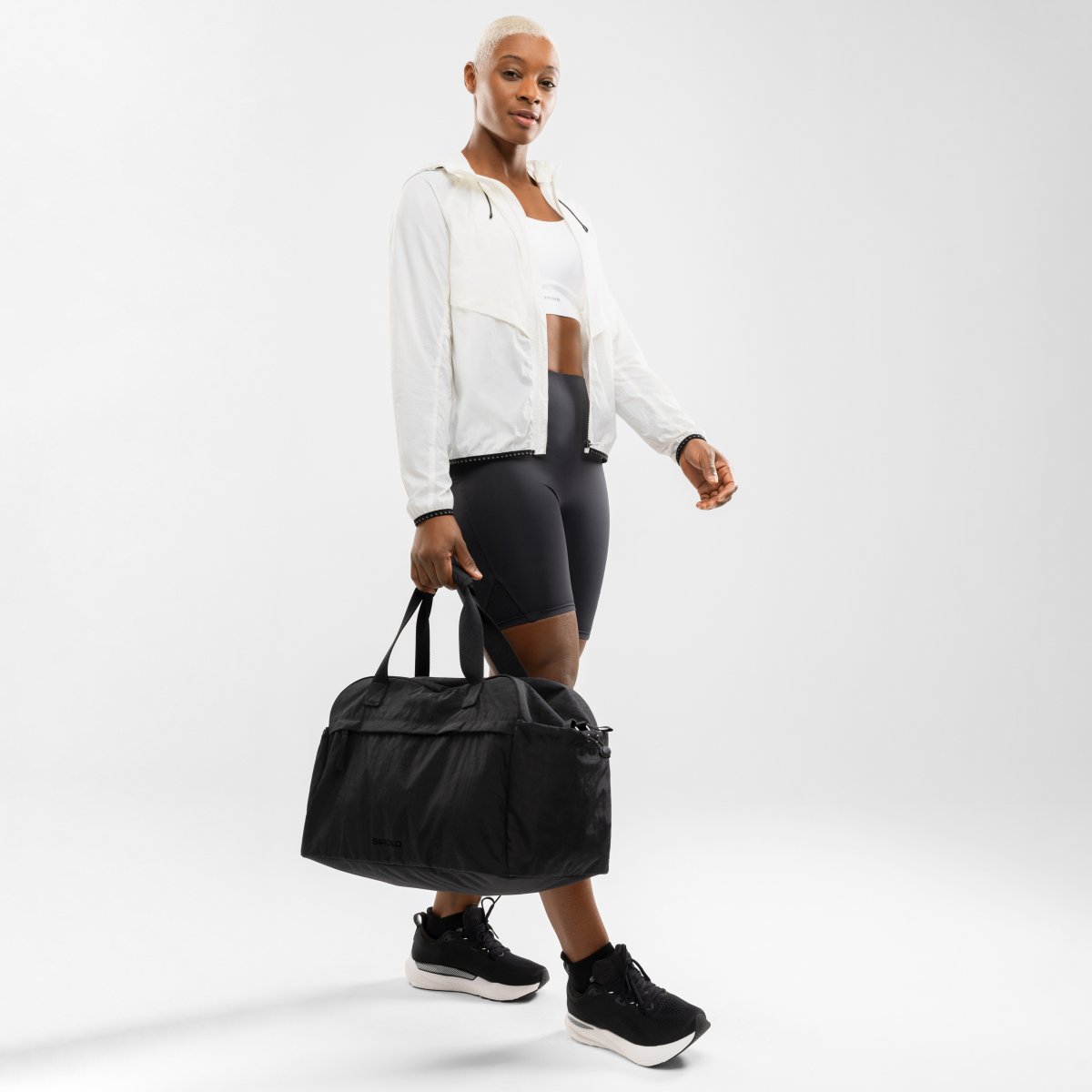Imagen 3 de Chaqueta cortavientos running mujer Alia Siroko - Blanco Blanco