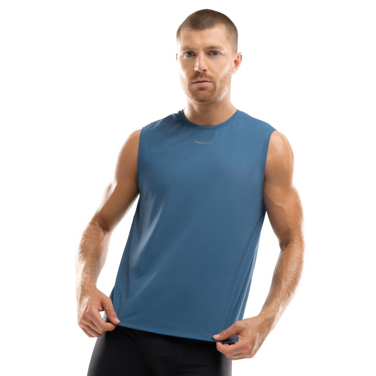 Siroko Camiseta sin mangas running hombre Paine Verde