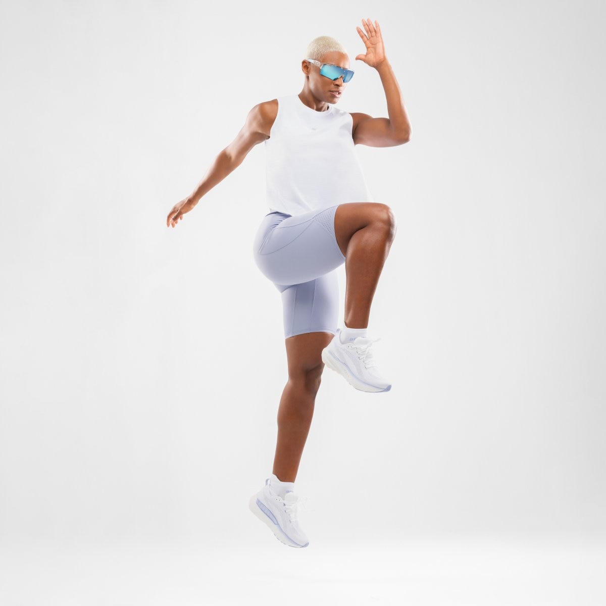 Camiseta sin mangas running mujer Seine Siroko - Blanco Blanco-3