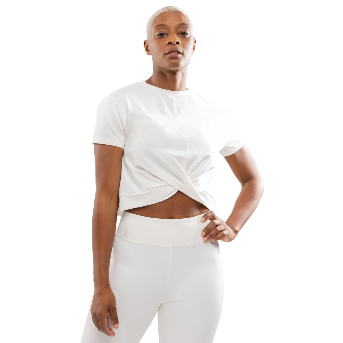 Siroko Camiseta deportiva manga corta nudo mujer Space Negro