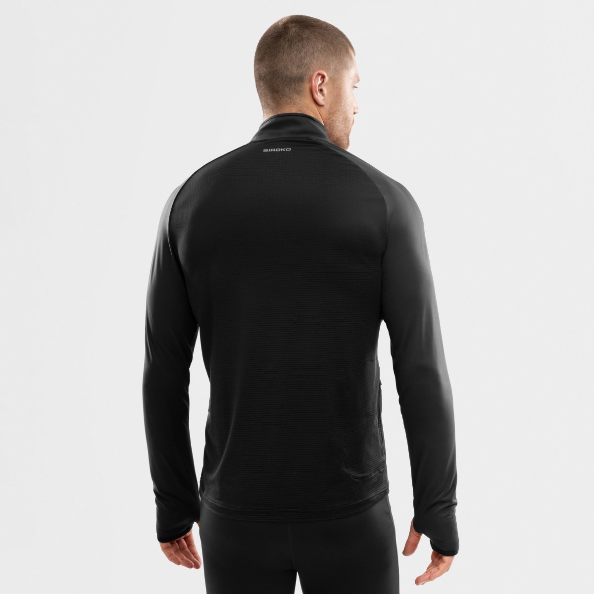 Sudadera media cremallera running hombre Intuit Siroko - Negro Negro-2
