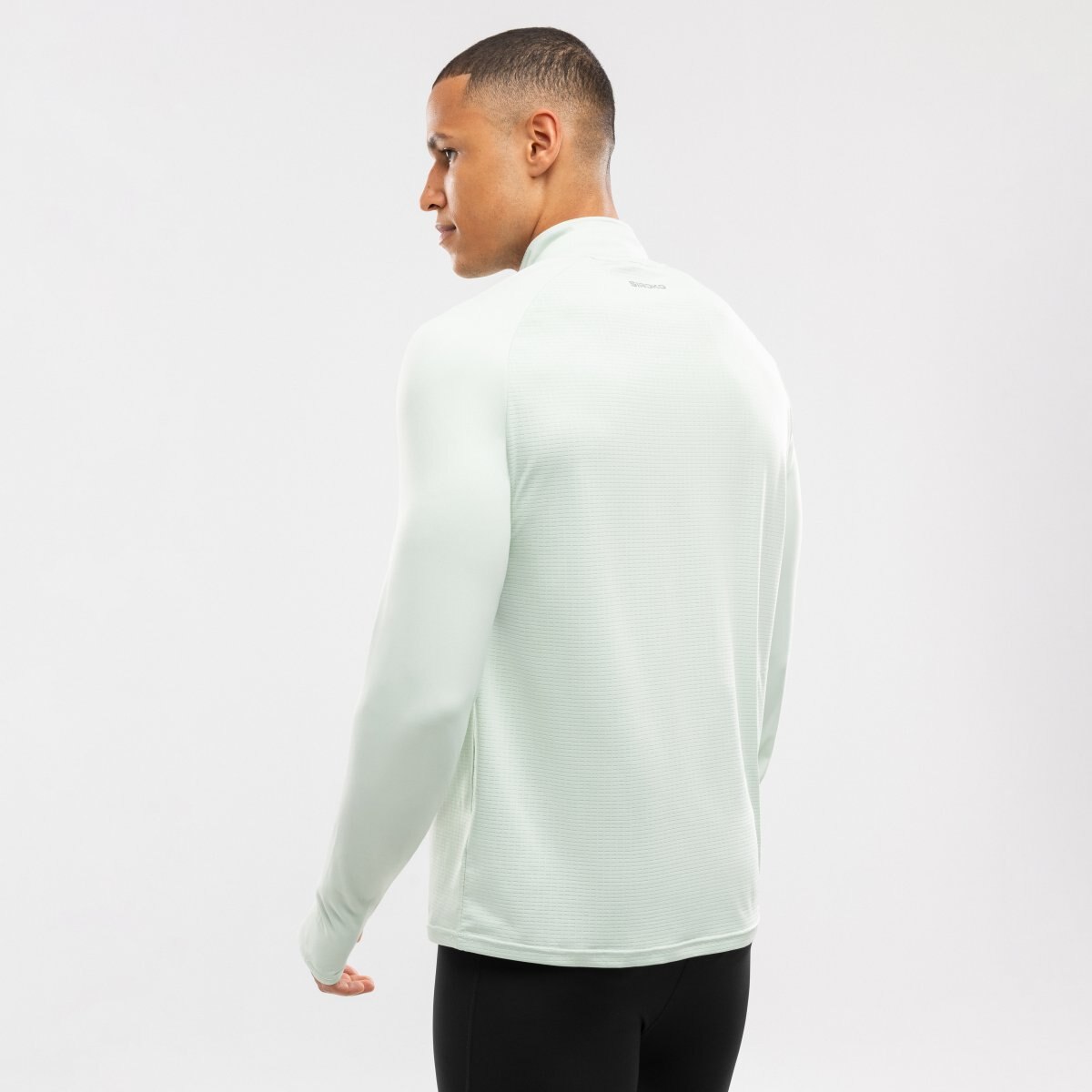 Sudadera media cremallera running hombre Intuit Siroko - Verde Verde-2