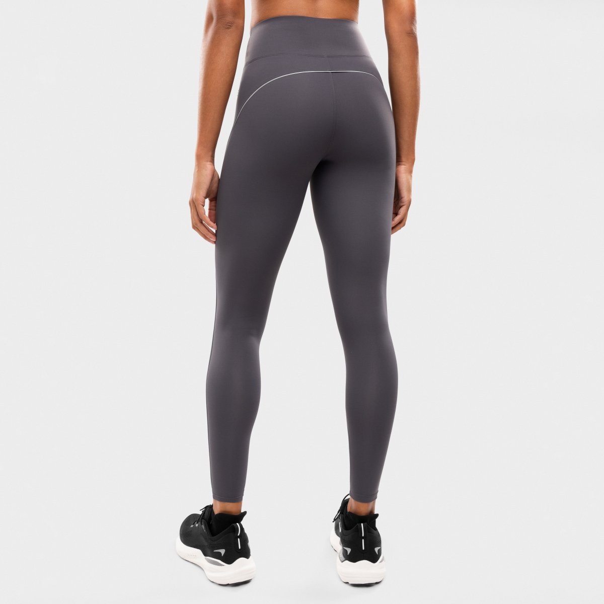 Imagen 2 de Mallas reflectantes largas running mujer Lume Gray Siroko - Gris oscuro Gris oscuro