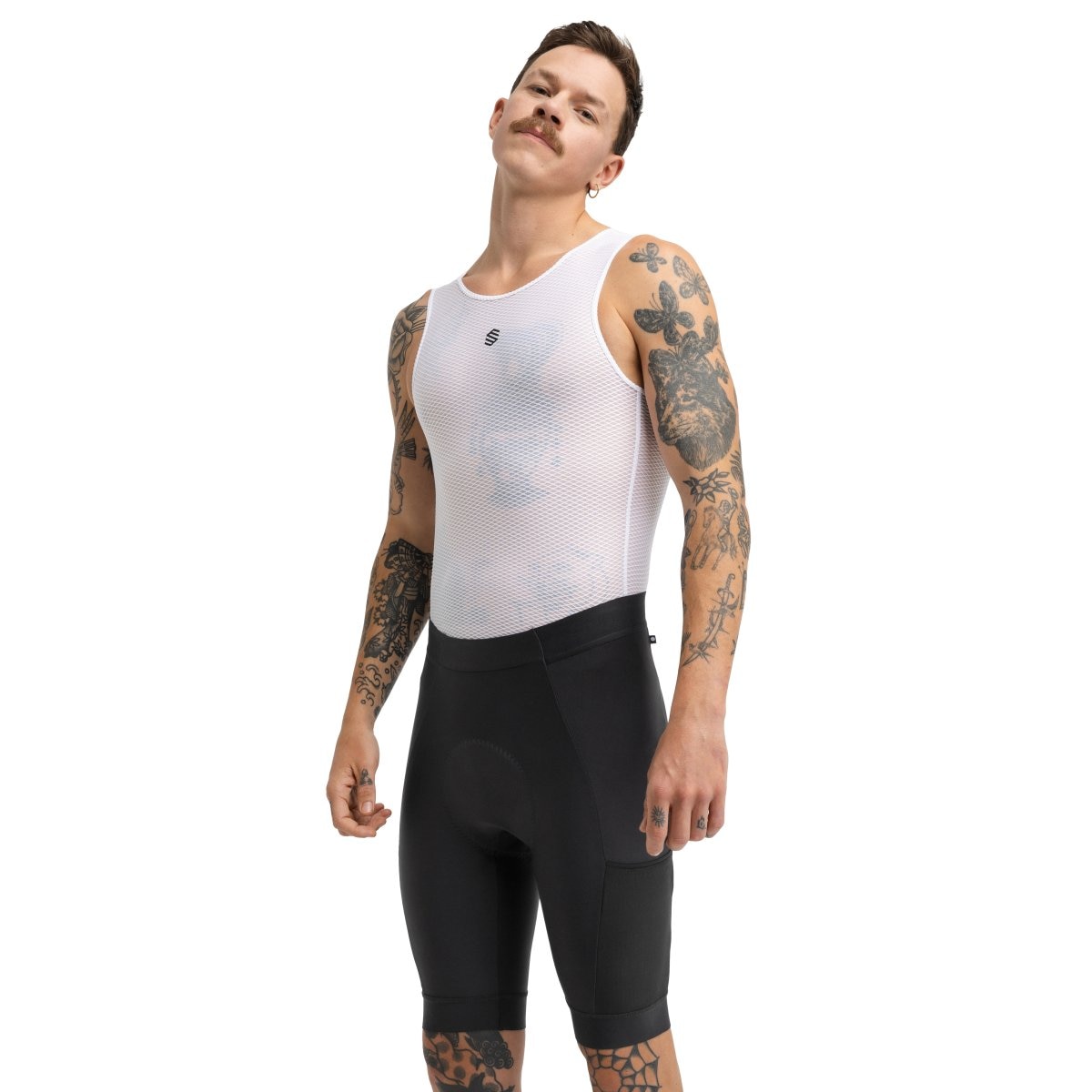 Imagen 0 de Culote corto sin tirantes cicloturismo hombre Tour Black Siroko Negro