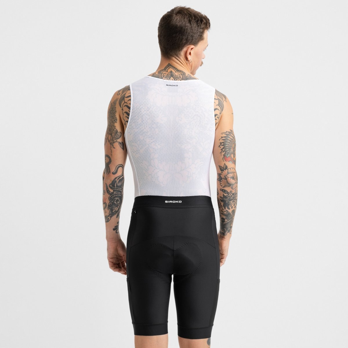 Culote corto sin tirantes cicloturismo hombre Tour Black Siroko - Negro Negro-2