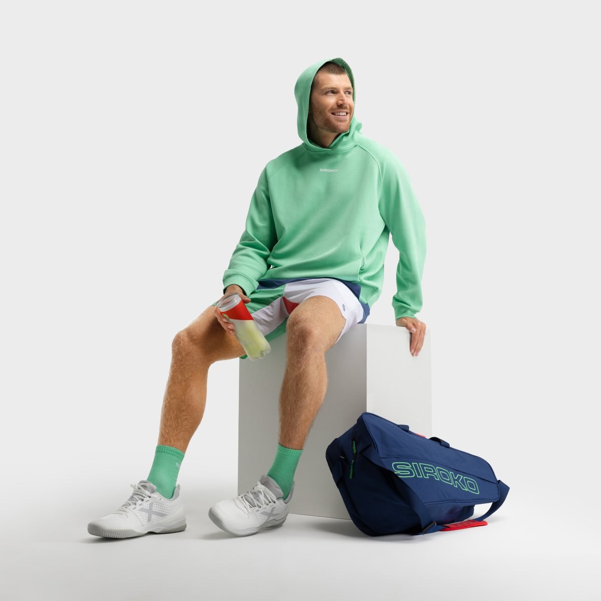 Sudadera capucha pádel hombre Break Siroko - Verde Verde-3
