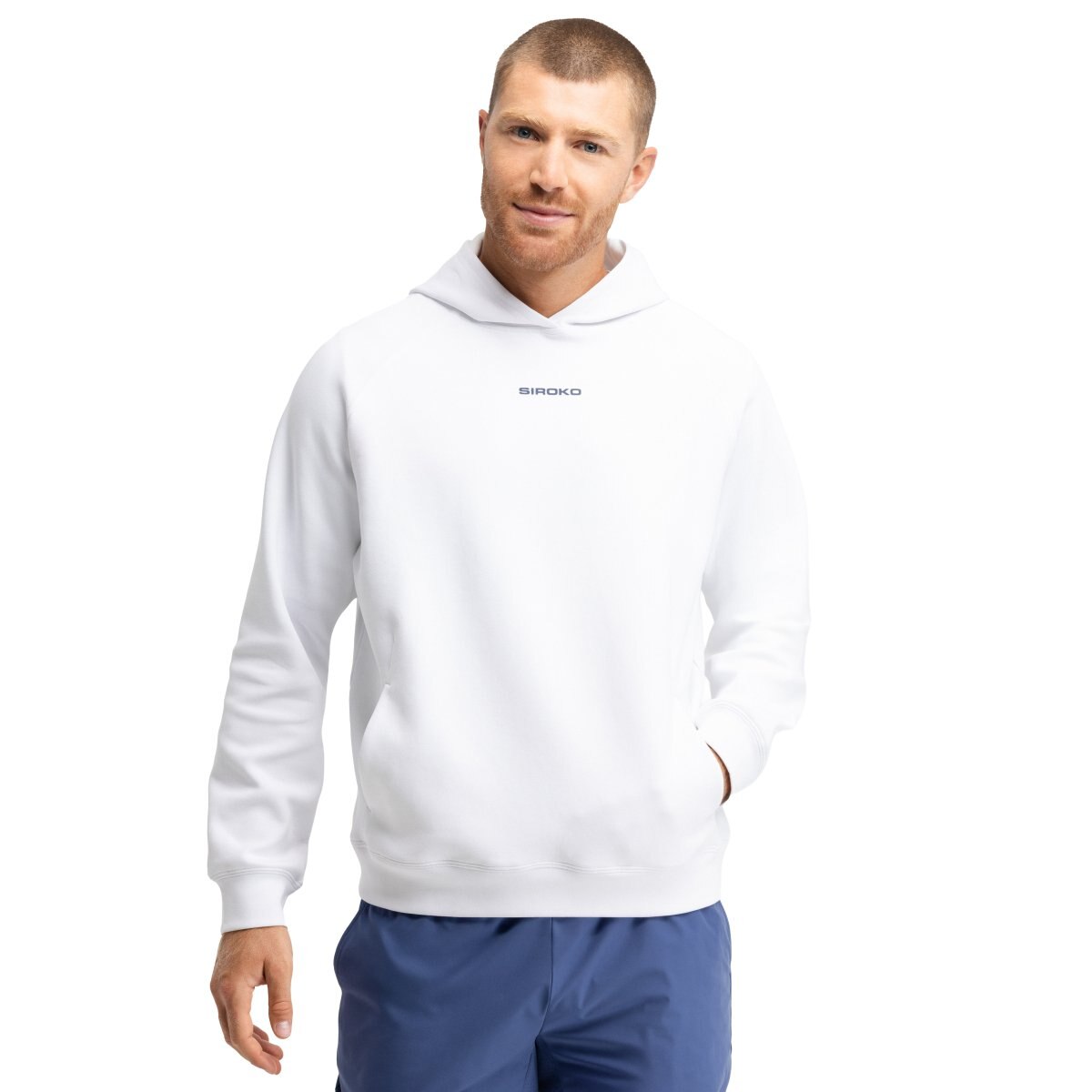 Sudadera capucha pádel hombre Break Siroko - Blanco Blanco-1