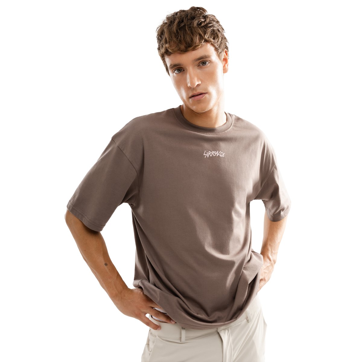 Siroko Camiseta holgada hombre IBZ Ibi Beige