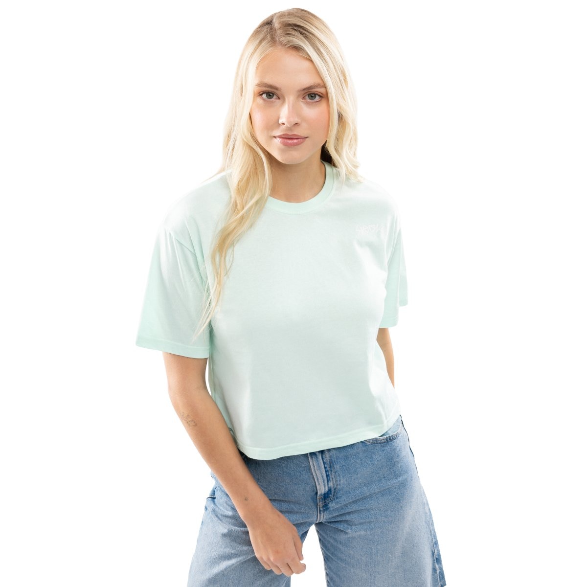 Camiseta crop holgada mujer IBZ Eivissa Siroko - Azul Azul-1