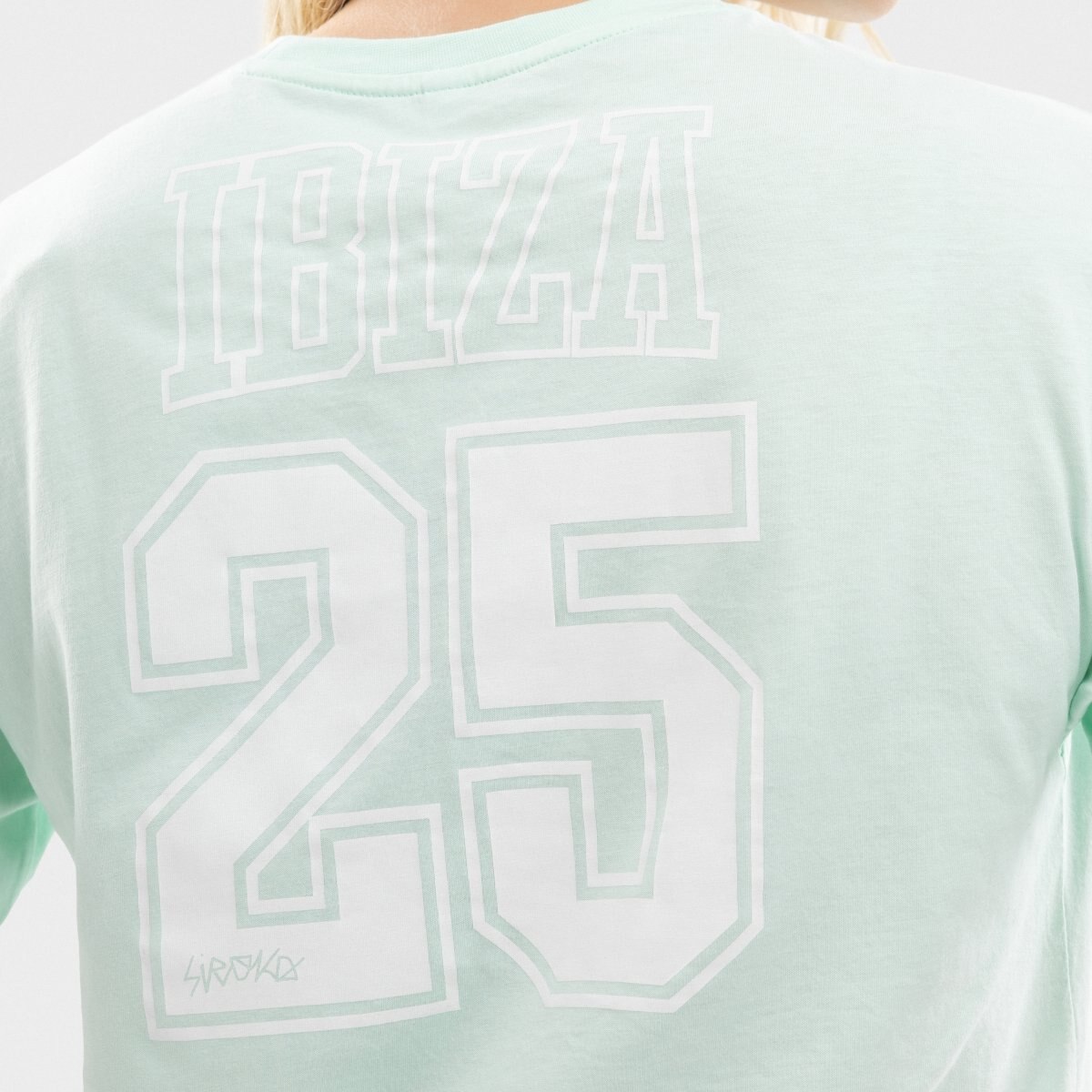 Camiseta crop holgada mujer IBZ Eivissa Siroko - Azul Azul-4