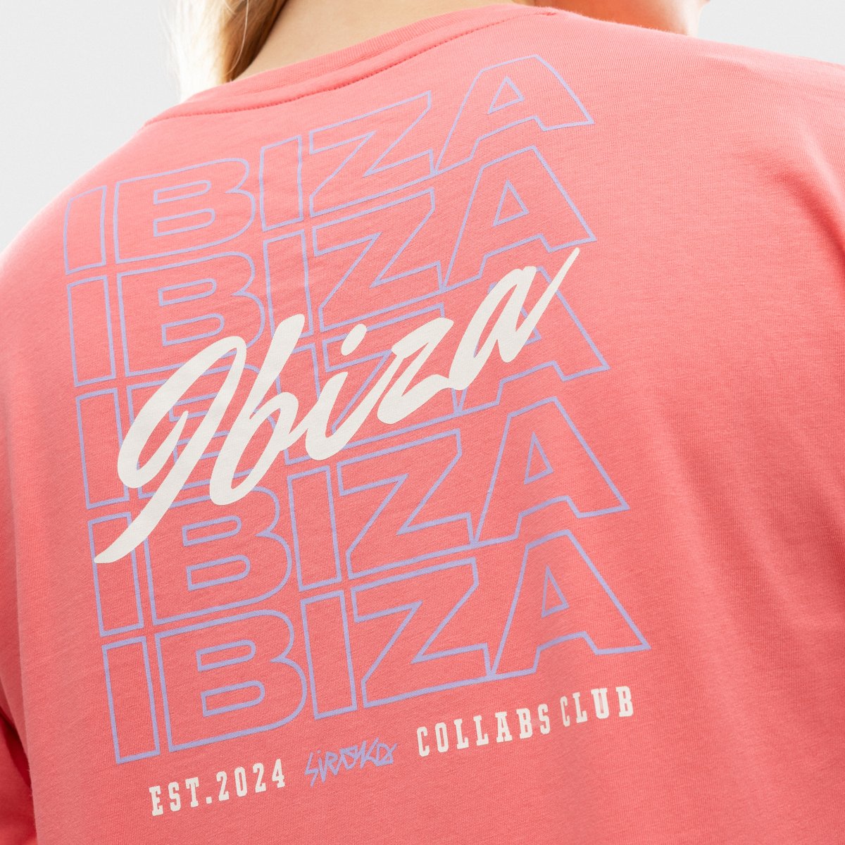 Camiseta crop holgada mujer IBZ Eivissa Siroko - Naranja Naranja-4