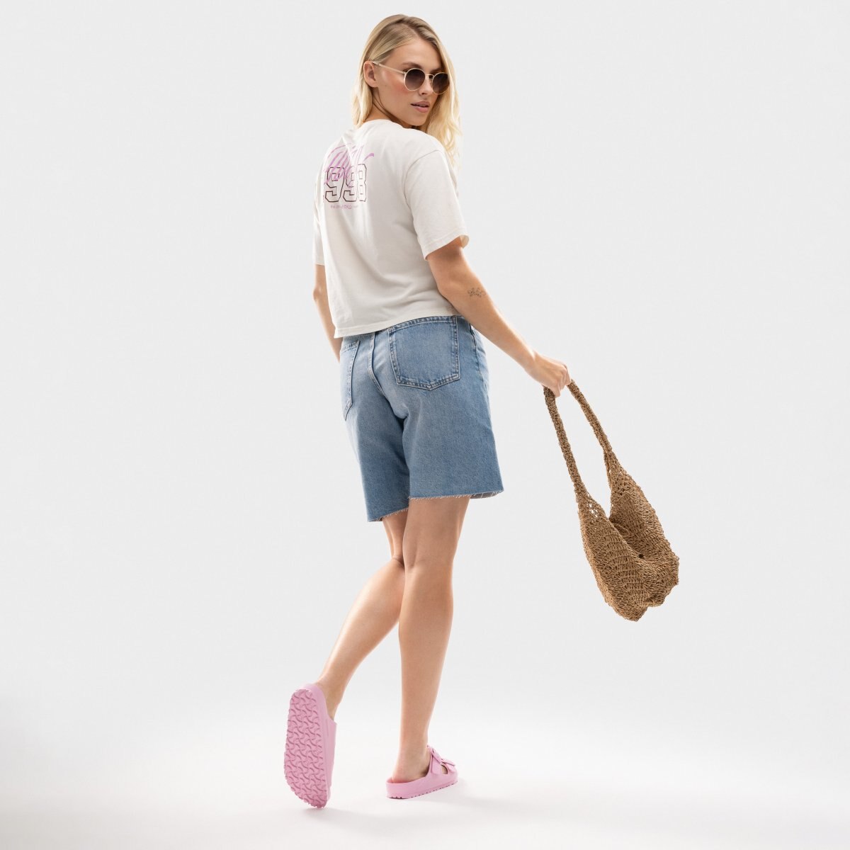 Camiseta crop holgada mujer IBZ Eivissa Siroko - Marrón Marrón-3