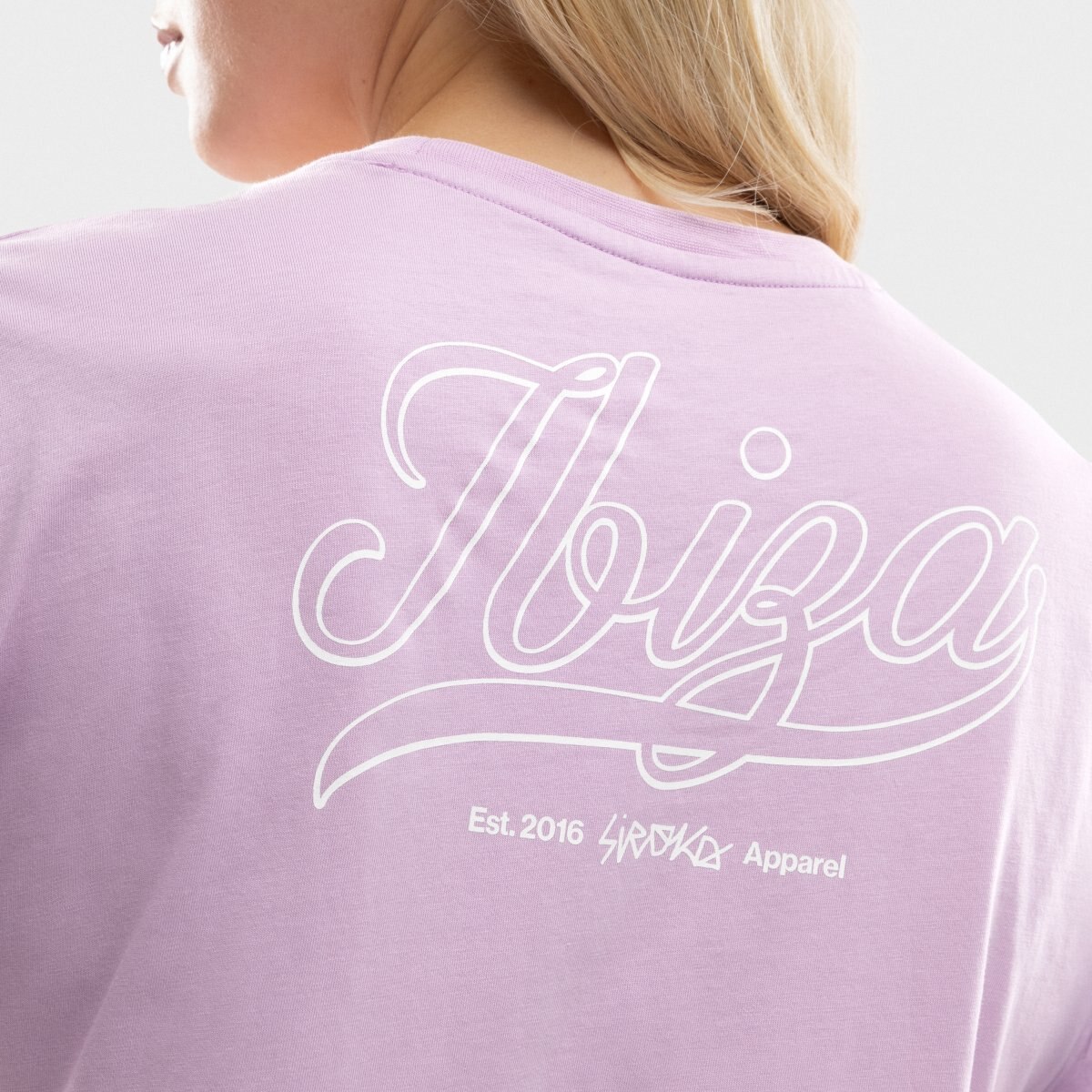 Camiseta crop holgada mujer IBZ Eivissa Siroko - Morado Morado-5