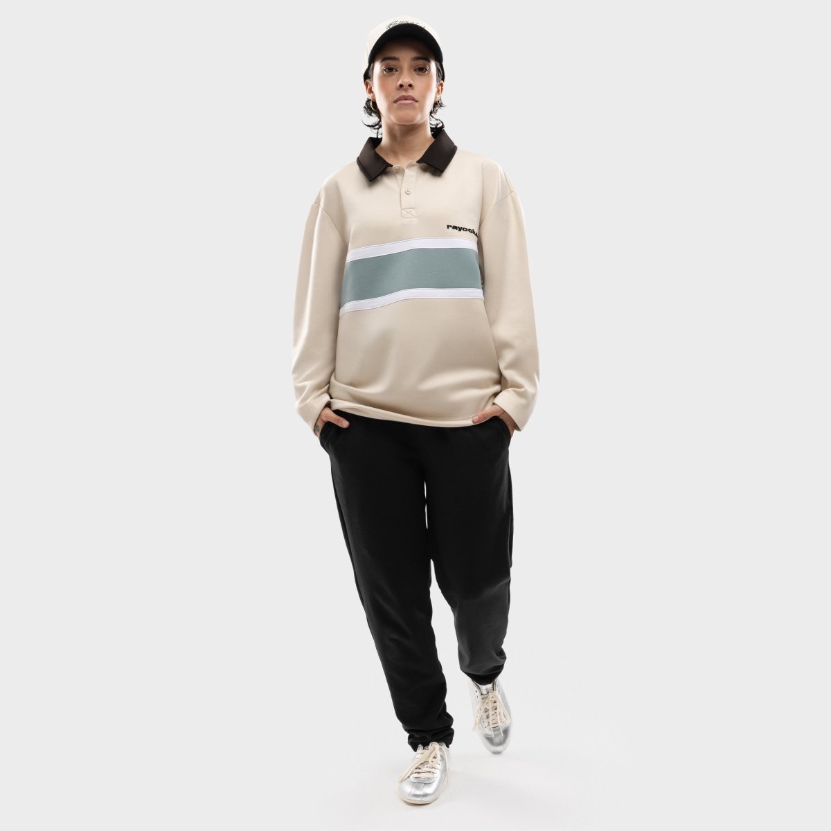Polo manga larga hombre Rayo Club RC Dribble Siroko - Blanco Blanco-3