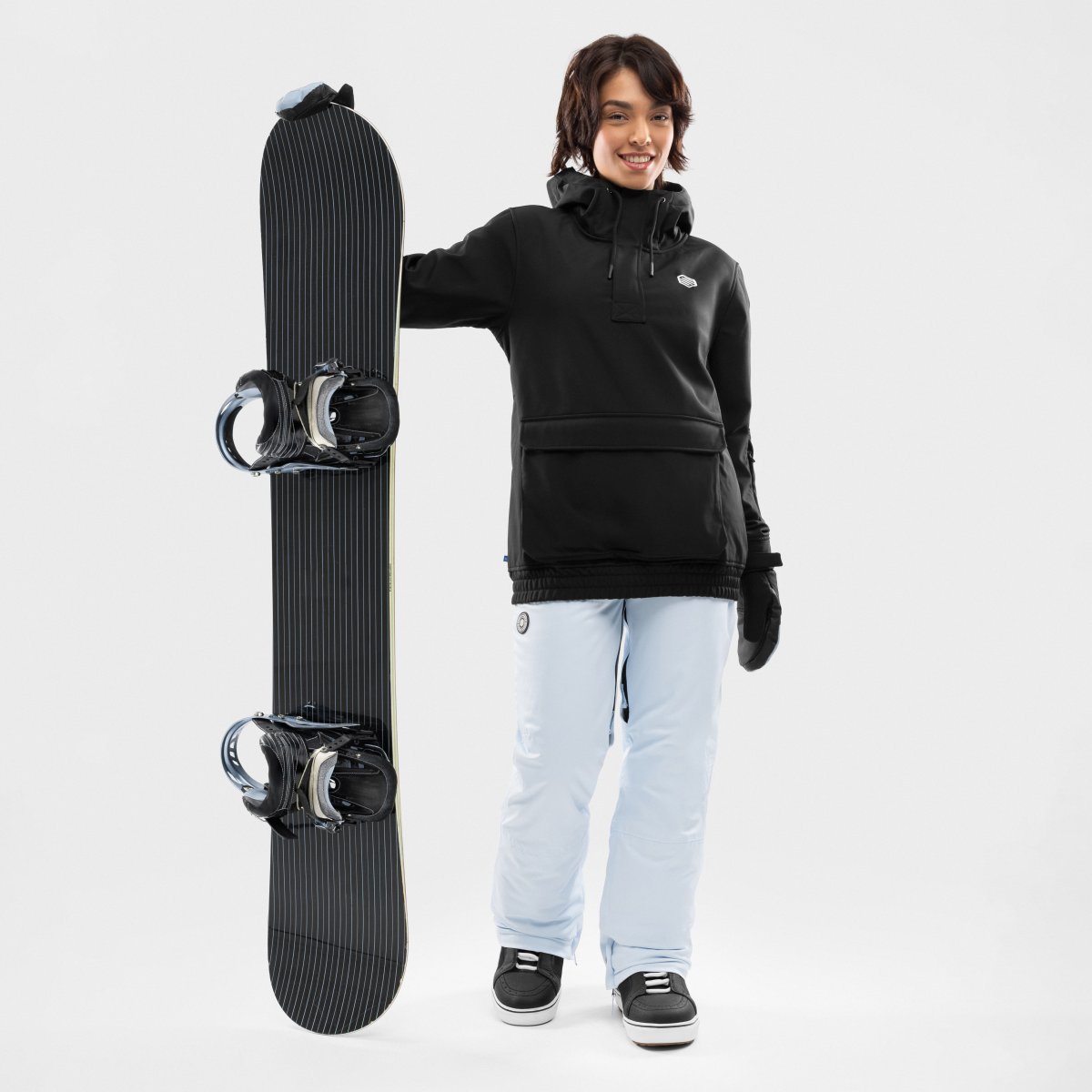Pantalón de nieve mujer P1-W Siroko - Negro Azul claro-3