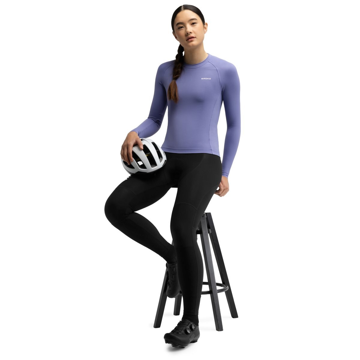 Maillot ciclismo manga larga sin cremallera mujer M9-W Scanuppia Siroko - Morado Morado-3