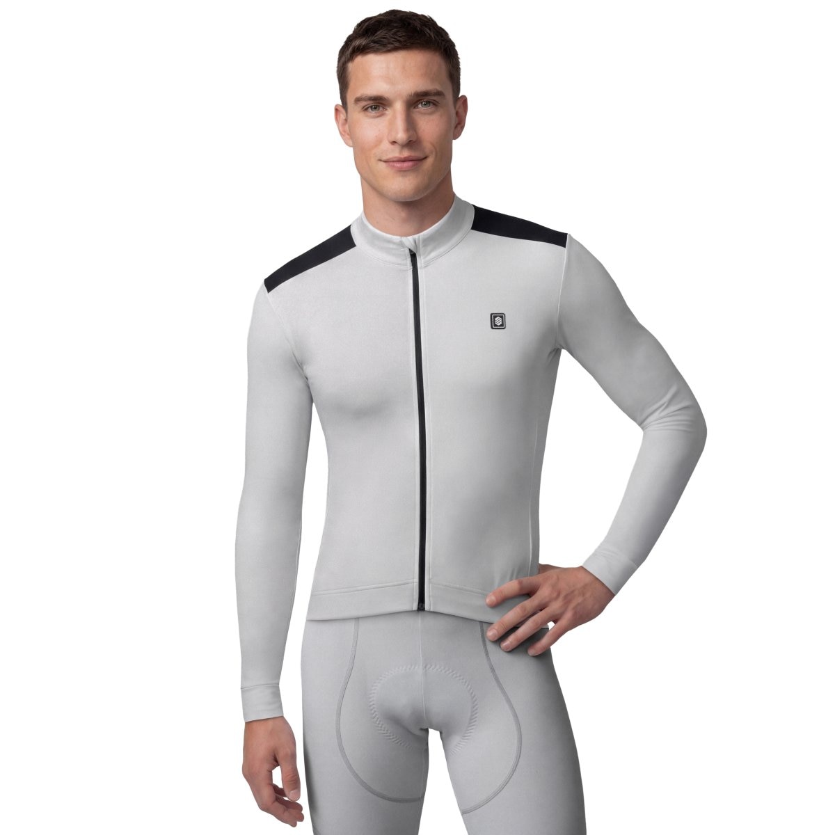Maillot ciclismo térmico hombre SRX M4 Siroko - Gris Gris-1